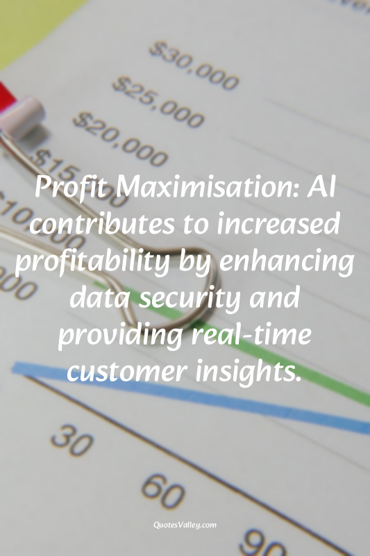 Profit Maximisation: AI contributes to increased profitability by enhancing data...