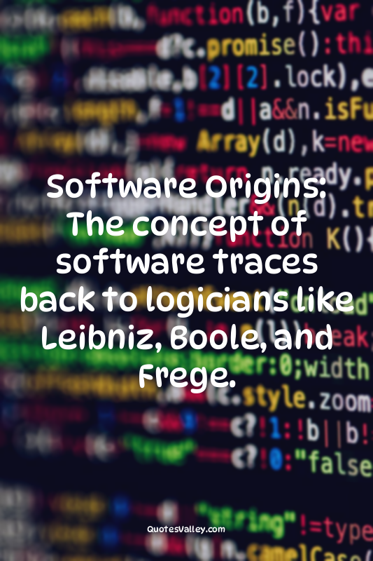 Software Origins: The concept of software traces back to logicians like Leibniz,...