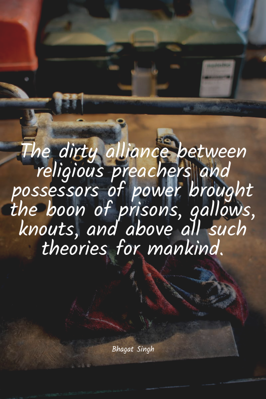 The dirty alliance between religious preachers and possessors of power brought t...