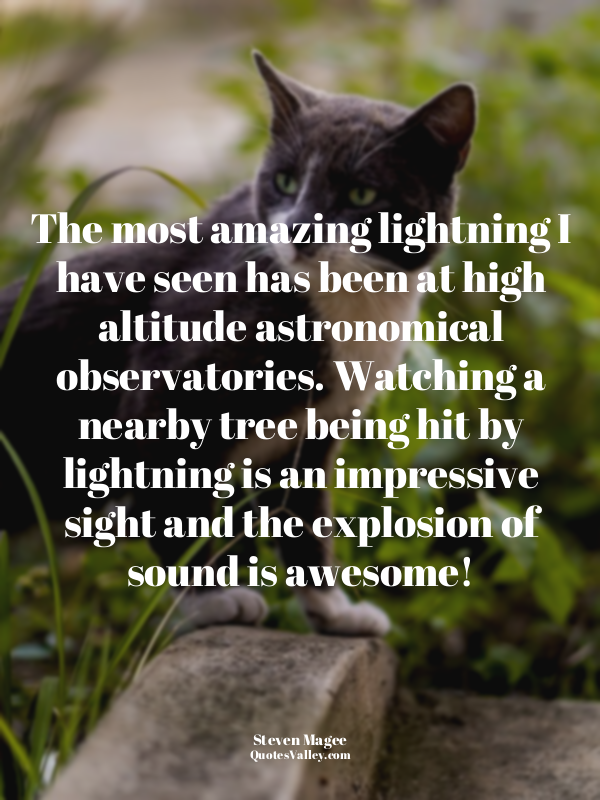 The most amazing lightning I have seen has been at high altitude astronomical ob...