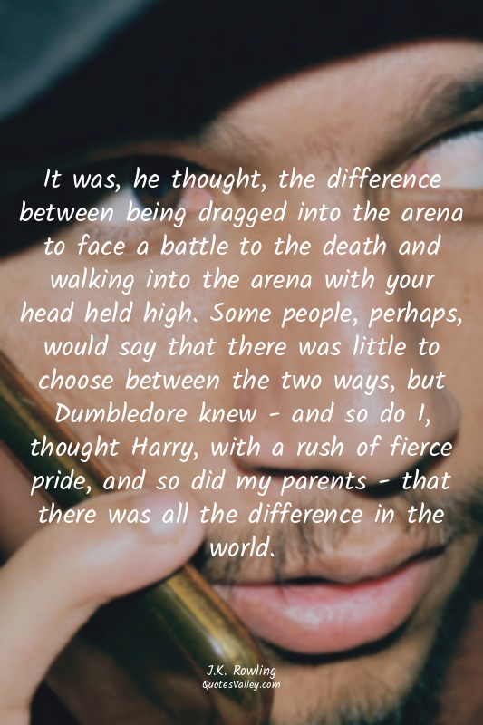 It was, he thought, the difference between being dragged into the arena to face...