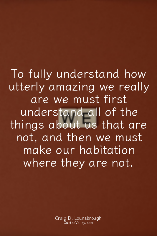 To fully understand how utterly amazing we really are we must first understand a...