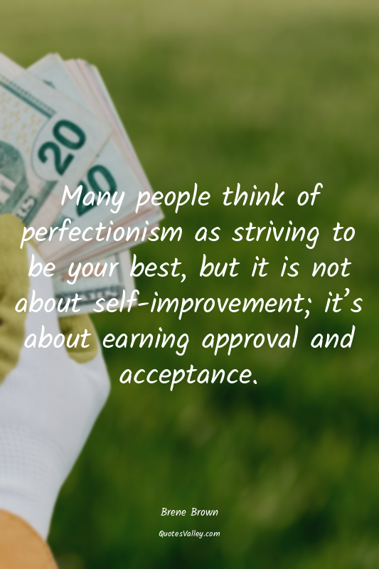 Many people think of perfectionism as striving to be your best, but it is not ab...