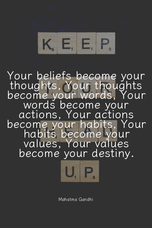 Your beliefs become your thoughts, Your thoughts become your words, Your words b...
