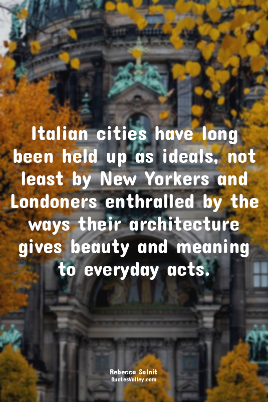 Italian cities have long been held up as ideals, not least by New Yorkers and Lo...