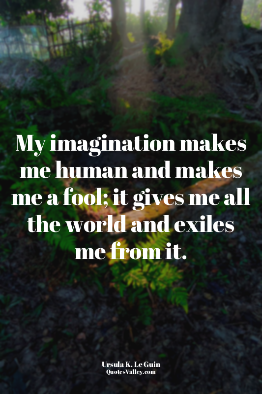 My imagination makes me human and makes me a fool; it gives me all the world and...