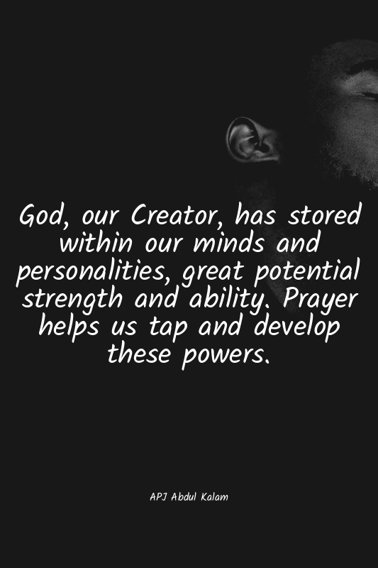 God, our Creator, has stored within our minds and personalities, great potential...