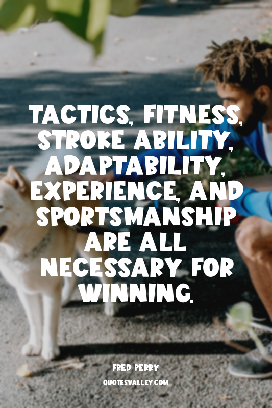 Tactics, fitness, stroke ability, adaptability, experience, and sportsmanship ar...