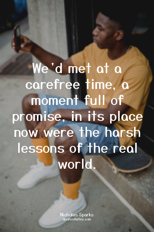 We’d met at a carefree time, a moment full of promise, in its place now were the...