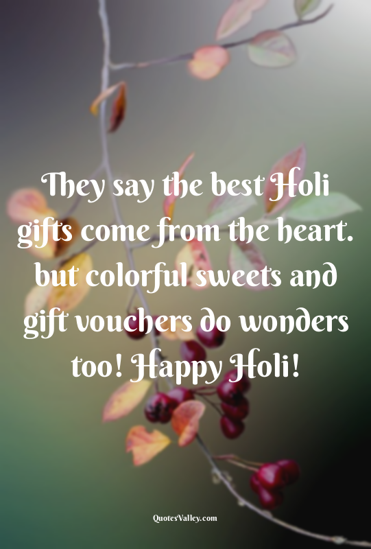 They say the best Holi gifts come from the heart. but colorful sweets and gift v...